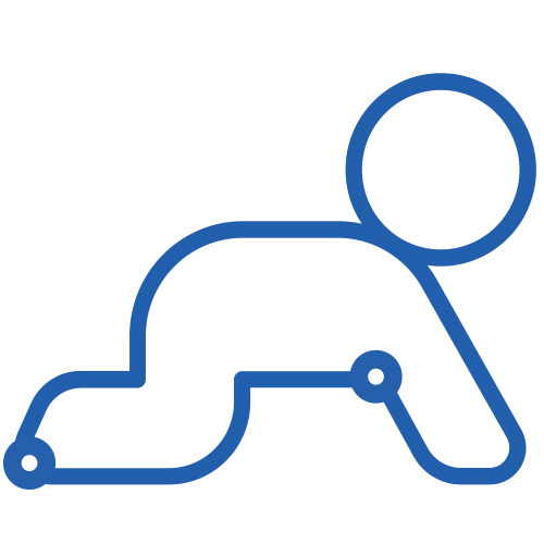 icon child crawling