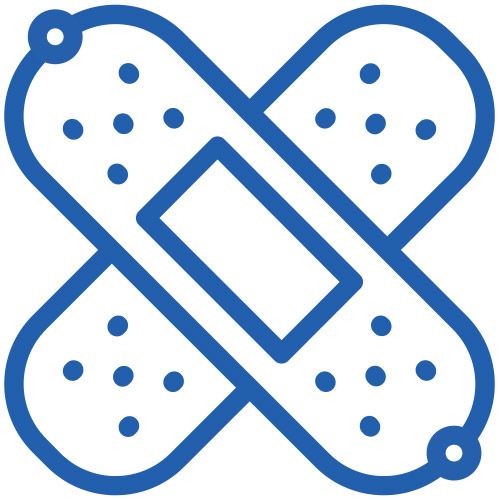 icon crossed bandaids